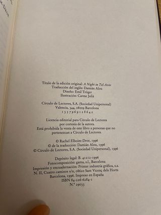 Una noche en Tel Aviv / Rachel Elboim-Dror