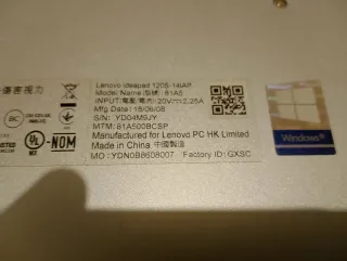 Lenovo 120S 14IAP con cargador original