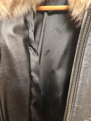 Cazadora Piel Vintage piel y pelo  Blanco Ártico