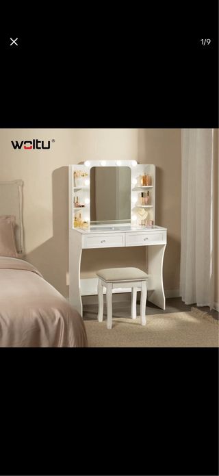 Tocador Blanco con Luces LED