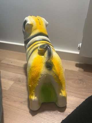 Porta-monete vintage in ceramica con design bulldog o carlino