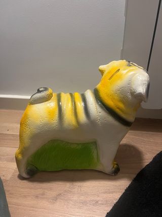 Porta-monete vintage in ceramica con design bulldog o carlino