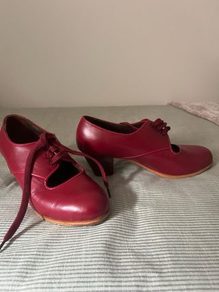 Zapatos Flamenco Profesional Rojo