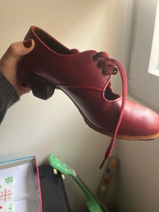 Zapatos Flamenco Profesional Rojo