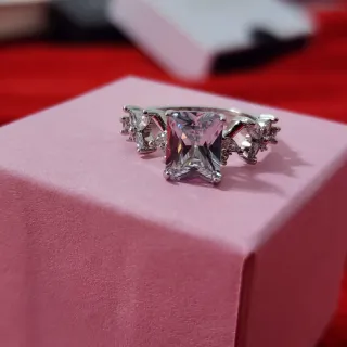 Anillo Plata 925 Rectangular