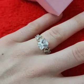 Anillo Plata 925 Rectangular