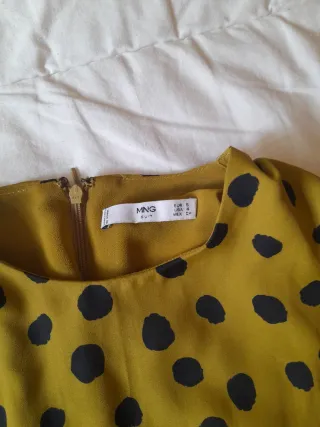 Vestido estampado lunares verde