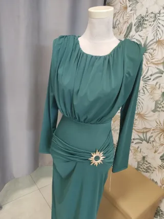 Vestido fiesta largo verde