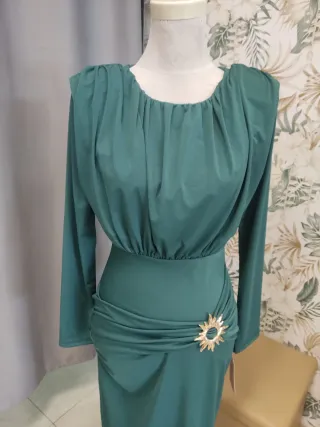 Vestido fiesta largo verde