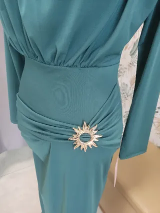 Vestido fiesta largo verde