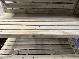 3 Muebles Madera Natural Estantería Precio por und