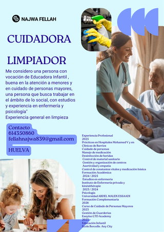 Estoy buscando trabajo como cuidador.
