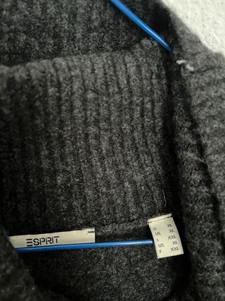 Vestido lana cuello vuelto gris talla única