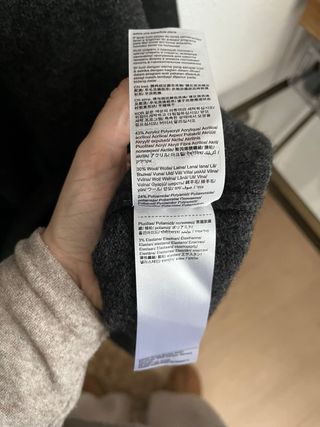 Vestido lana cuello vuelto gris talla única