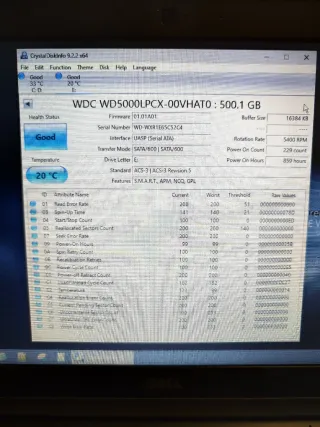 Lote 5 discos duros 2.5 SATA 500GB