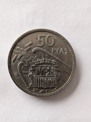 Lote Monedas: 50 Pesetas 1957 y 50 Céntimos 1963