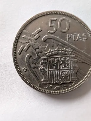 Lote Monedas: 50 Pesetas 1957 y 50 Céntimos 1963