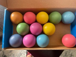 12 Bolas Waldorf Madera Colores 50mm