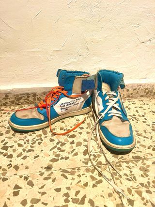 Jordan 1 Off White Azul Talla 45 USADAS