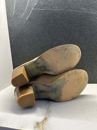 Botines Tacón Beige/Marrón