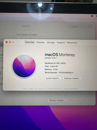 MacBook Air M1 2020 256GB Battería 95%