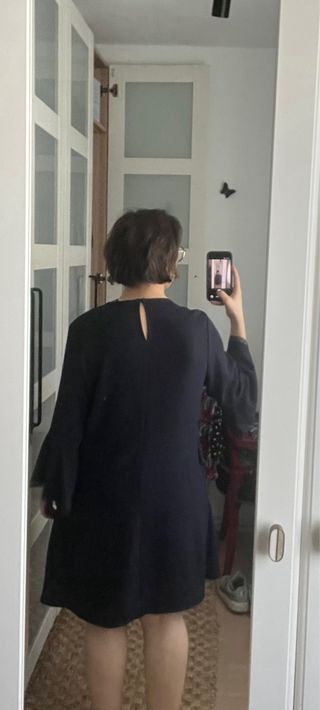 Vestido Zara volantes negro