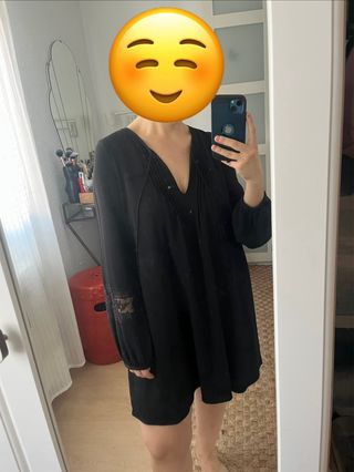 Vestido Zara negro con encaje