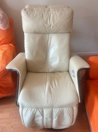 Sillón de masajes Keyton Piel Blanco