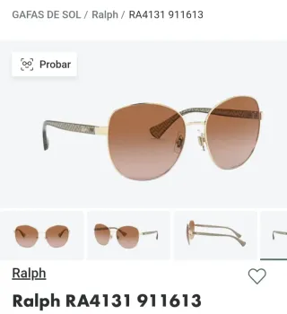 Gafas de sol Ralph Lauren doradas y marrones