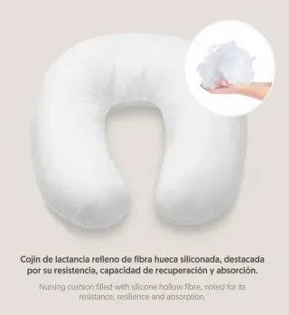 Cojín de lactancia azul con estrellas