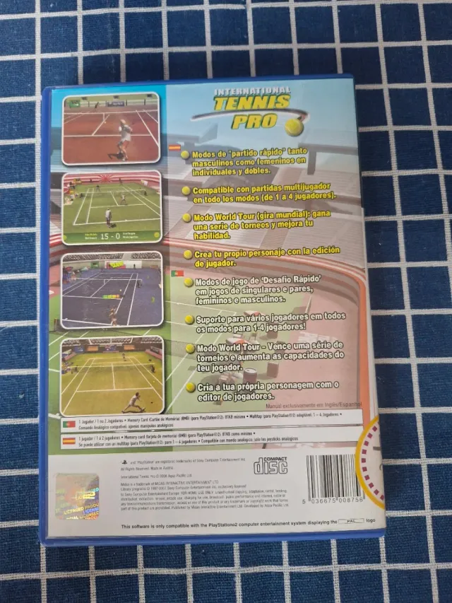 PS2 INTERNATIONAL TENNIS PRO ORIGINAL COMPLETO