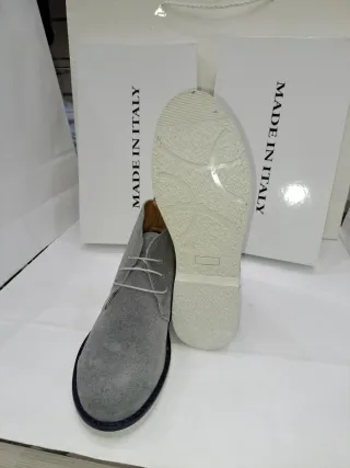 Polacchini camoscio grigio uomo tg. 40