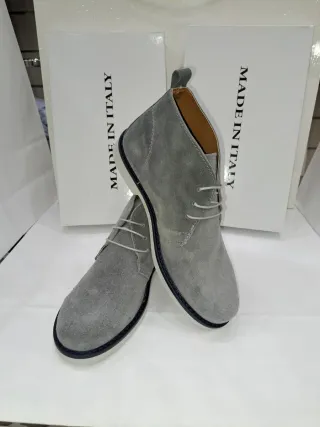 Polacchini camoscio grigio uomo tg. 40