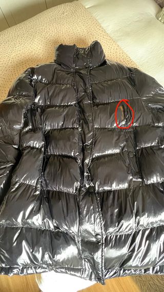 Abrigo acolchado oversize Zara negro