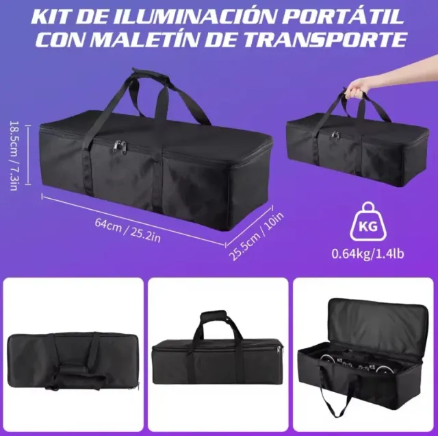 ✅️Pack 2 Luces LED DJ 80W RGBW 7 en 1 con Trípode