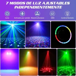 ✅️Pack 2 Luces LED DJ 80W RGBW 7 en 1 con Trípode