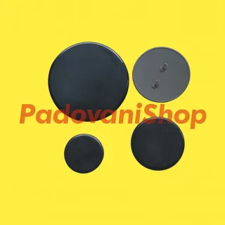 Set 4 piattini acciaio smaltato x piani cottura