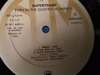 Supertramp Even In The Quietest Moments Vinilo