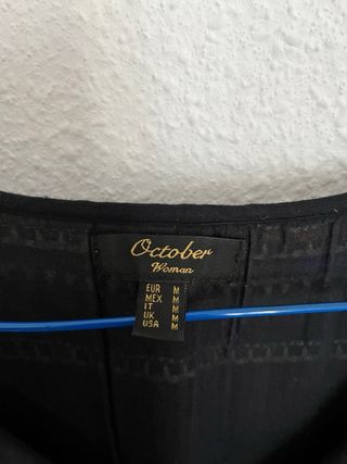 Vestido étnico negro y multicolor