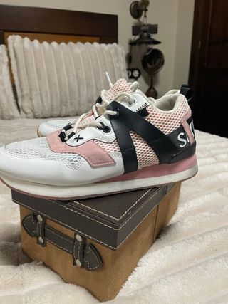 Zapatillas Sixty Seven rosas y blancas