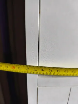 Aparador de cocina blanco y cristal