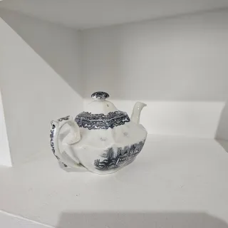 Tetera negra y blanca "La Cartuja"