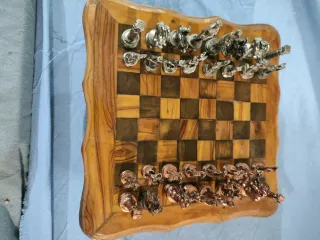 Ajedrez Olivo Figuras Plomo