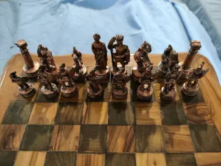 Ajedrez Olivo Figuras Plomo