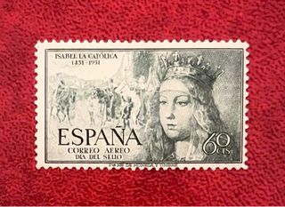 Bonito Sello V Centenario Isabel La Católica 1951