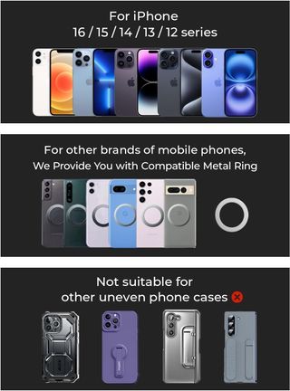 LISEN Soporte Movil Coche Magsafe [24 Imanes Fuert