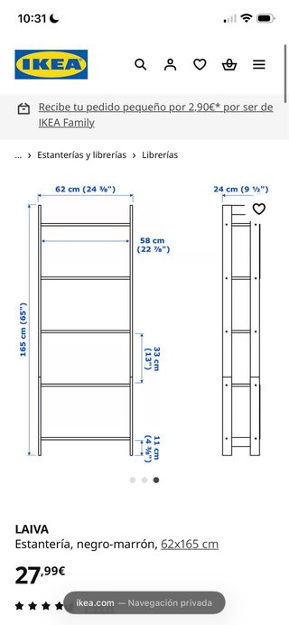 Estantería Ikea Marrón Oscuro