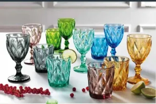 Set 6 Bicchieri Acqua + 6 Calici Vino Vetro