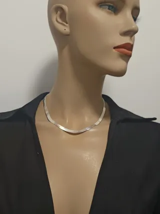 Collar Serpiente Plata Ley 925 - 40cm