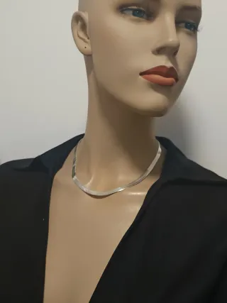 Collar Serpiente Plata Ley 925 - 40cm